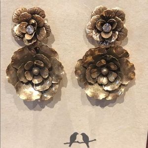 Flores de Oro Statement Earrings